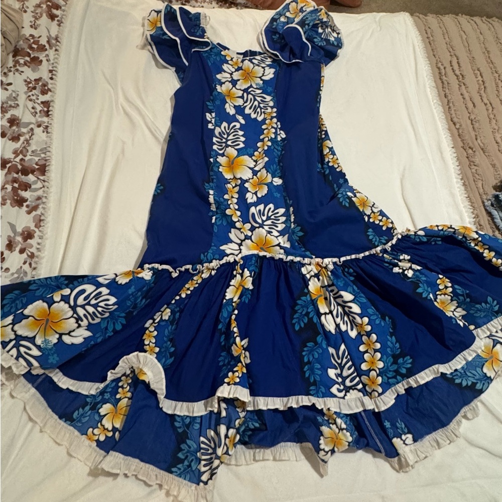 Authentic Blue Floral MuuMuu